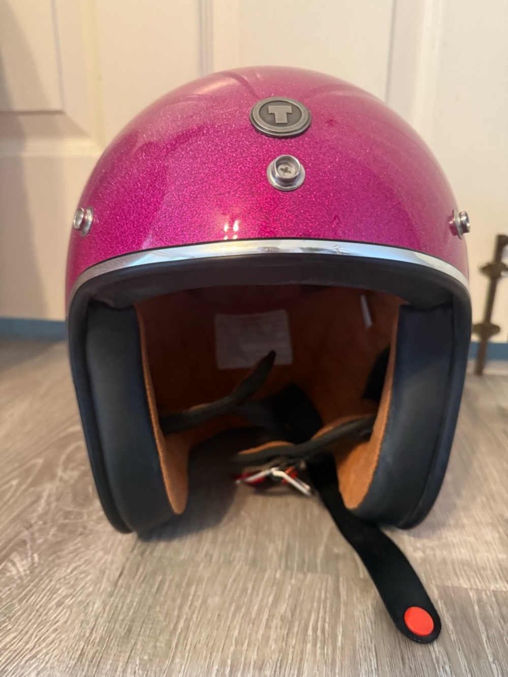 Kids Sparkle Pink Open-Face Helmet - Brand